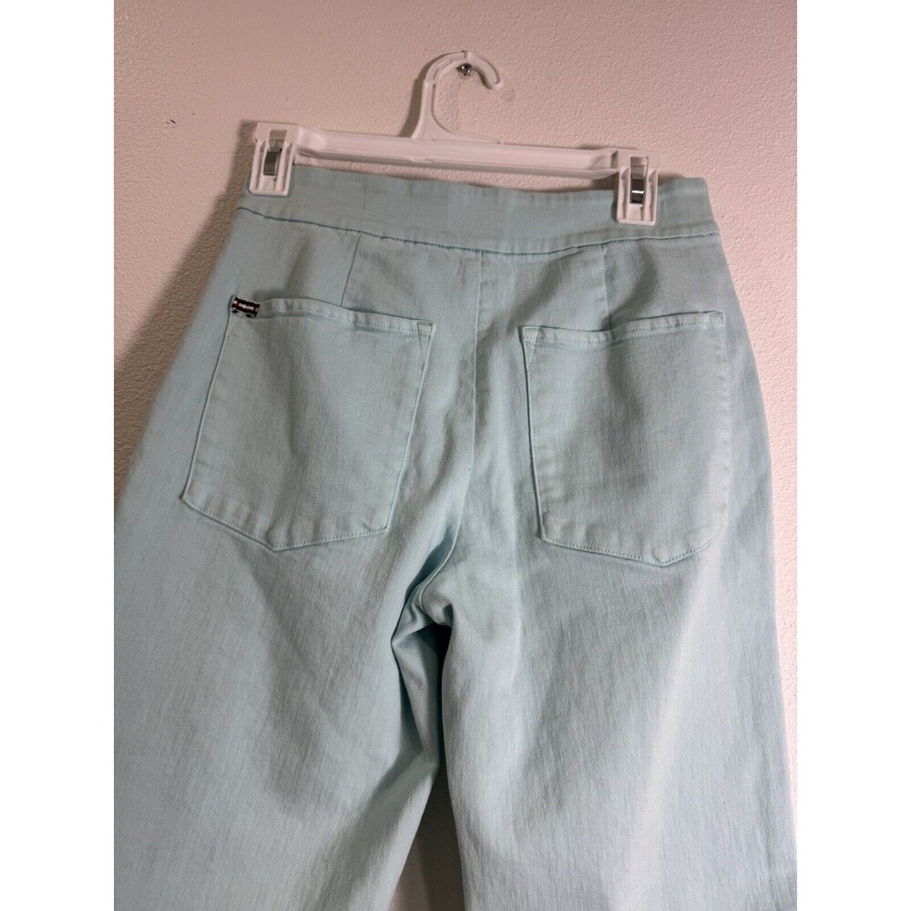 Alice + Olivia Womens Sz 28 x 32 Beautiful High Rise Seamed Bell denim Jeans - Picture 14 of 15
